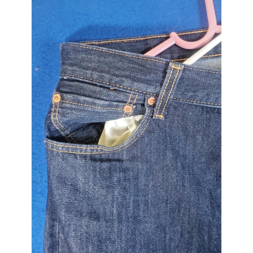 Levis 501 Mens Jeans 36x30 Blue Original Fit Straight Leg Button Fly
